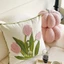 Gối tựa sofa hoa tulip bí ngô dễ thương có ruột trang trí phòng khách phòng ngủ văn phòng phong cách Bắc Âu mềm mại