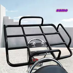 Giá hành lý xe máy SAMO, Giá hành lý phía sau 50x40cm hạng nặng, Khung sắt cố định phía sau đa năng Kệ phía sau xe điện Giao hàng thực phẩm