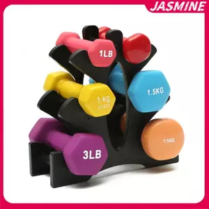 JASMINE 3 tầng Lưu trữ quả tạ Ra Stand Văn phòng tại nhà Phòng tập thể dục Quả tạ Trọng lượng Ra JASMINE