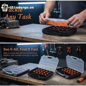 GE Thiêned Nhựa Dụng Cụ Tổ Chức Hộp Đựng Ổn Định Cho Ốc Vít Phần Cứng Nhỏ Lưu Trữ Nhà Để Xe VN