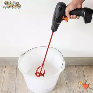 Thanh khuấy sơn NOTE1, Bit trộn dài 15,75 ” màu đỏ, Phần cứng bền bỉ Máy trộn khoan cấp chuyên nghiệp đính kèm Khuấy sơn