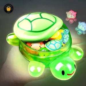 {TB & Bag} Hộp đựng rùa phát sáng hoạt hình dễ thương Trang trí nội thất Đồ thủ công bằng nhựa phát sáng Hộp đựng đồ chơi rùa nhỏ Đồ trang trí.