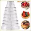MONOSTYLE Tartlet Khuôn Máy Nướng Món Tráng Miệng Pháp Mousse Đục Lỗ Vòng Tròn Khuôn