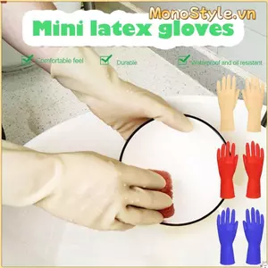 Găng tay làm việc trẻ em MONOSTYLE, Găng tay giữ nhà trẻ em chống thấm nước cao su, Dụng cụ làm dày không tay Găng tay bảo vệ chống mài mòn Làm vườn
