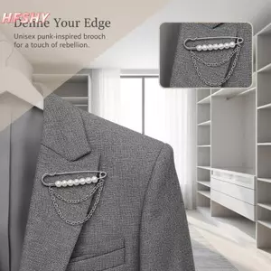 HFSHY Dây Xích Ngọc Trai An Toàn Trâm Cài Thân Thiện Với Da Thiết Kế An Toàn Cho Eo Điều Chỉnh Đầm Jaet Dài Thời Gian Mặc Phụ Kiện VN