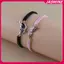 JASMINE 2 Chiếc Đơn Giản Bướm Dệt Tay Cặp Đôi Vòng Tay Dành Cho Nữ Thời Trang Bướm Lắc Tay Đa Năng Dệt Dây Đeo Tay Quà Tặng JASMINE