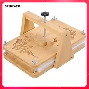 Bộ dụng cụ ép hoa gỗ Dụng cụ mẫu thực vật có cần quay để làm thủ công DIY và bộ sưu tập mẫu vật Nhẹ 28x17,5cm