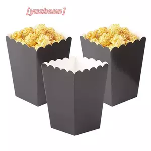 10 Cái / bộ Dùng Một Lần Giấy Mini Nguyên Chất Hộp Bắp Rang Sna Hộp Kẹo Quà Tặng Cho Đám Cưới Tiệc Sinh Nhật Vật Dụng Điều Trị