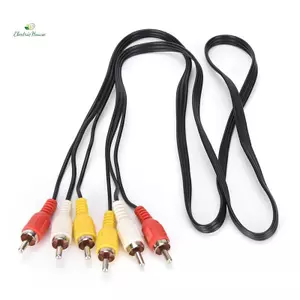 3 RCA Male to 3 RCA Maleposite Audio Video AV Cable Plug 1M mới