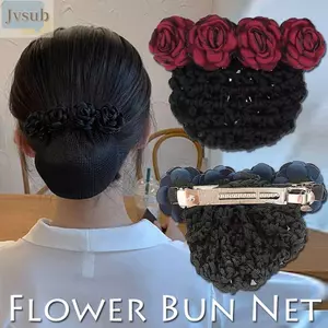 Phụ kiện tóc JVSUB Flower Barrette cho ngân hàng Khách sạn Nhân viên nơ nữ