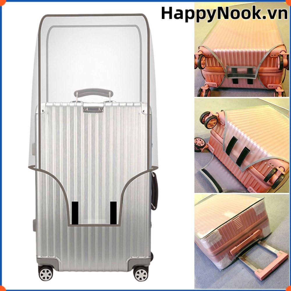 Vỏ hành lý du lịch HAPPYNOOK, Vỏ bảo vệ hành lý PVC chống thấm nước, Vỏ bảo vệ vali trong suốt 16-28 Inch Hành lý