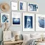Tranh sơn dầu phong cảnh màu xanh đậm của biển và bãi biển Áp phích Không khung Tranh Canvas Trang trí tường