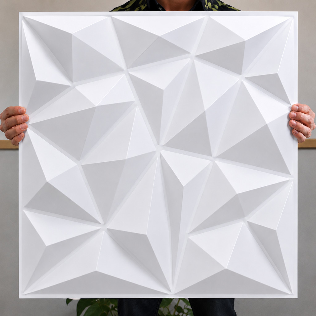 Tấm Ốp Tường 3D PVC 50x50cm Khổ Lớn, Miếng Dán Tường Trang Trí Tường TV Phòng Ngủ Văn Phòng Dễ Thi Công | BigBuy360 - bigbuy360.vn