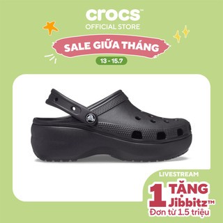 Giày Clog Nữ Crocs Platform Classic - Black - 206750-001