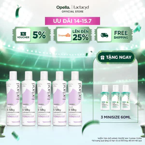 Bộ 5 chai Dung Dịch Vệ Sinh Phụ nữ Lactacyd Soft & Silky Dưỡng Ẩm 250ml Women Cấp Ẩm