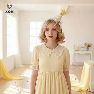 Kẹp Tóc Bánh Ngôi Sao Vàng Mũ Sinh Nhật Cho Bé Gái Phụ Kiện Tóc Vui Nhộn Cho Trẻ Em Tiệc [Mina]