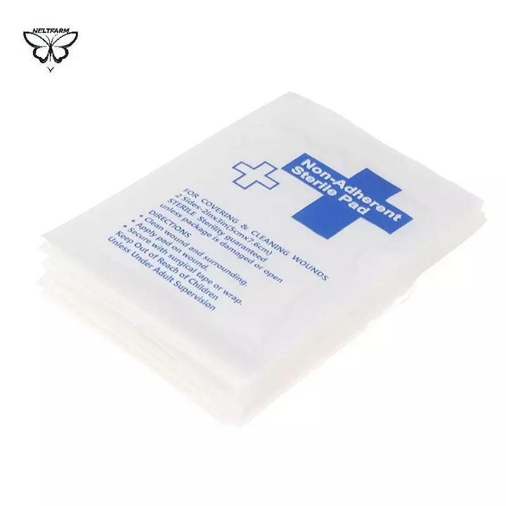 GOCA 10 Cái Miếng gạc chống thấm nước Miếng đệm không dính Bộ sơ cứu Băng dính vết thương Băng gạc y tế vô trùng.