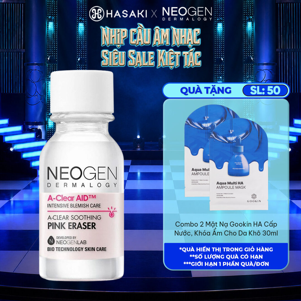 Chấm Mụn 2 Lớp Hỗ Trợ Xẹp Mụn Neogen Dermalogy A-Clear Aid Soothing Pink Eraser 15ml