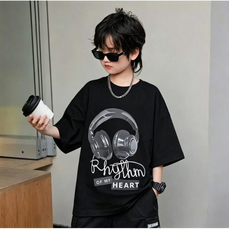 Áo thun ngắn tay COD Boys / Phim hoạt hình in hình cậu bé mát mẻ / Vải làm mát mùa đi học / 100-XXXL