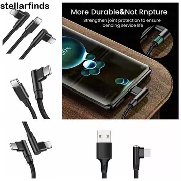 Cáp QWDLID 90 Độ Loại C, Dây Sạc Nhanh 90 Độ PD 60W, Cáp Dữ Liệu Sạc Truyền Dữ Liệu 0.5m / 1m / 2m Sạc Nhanh Cáp Khuỷu Tay Đôi Loại C Sang C