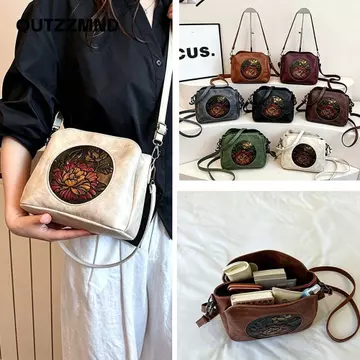 Women's Vintage PU Leather Crossbody Bag