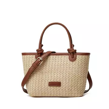 Women's Korean-Style Woven Straw Crossbody Bag – for Work