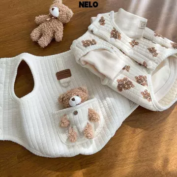 Áo Vest Quần Áo Chó Con NELO, Quần Áo Mèo Dày Quần Áo Cho Thú Cưng, Thời Trang Có Áo Khoác Ấm Áp Mùa Đông Ấm Áp Gấu Dễ Thương Gấu Bông Áo Khoác Mùa Đông