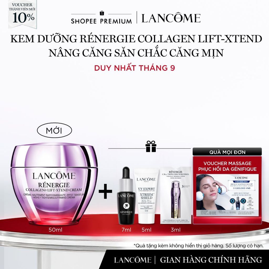 Kem Dưỡng Lancome Rénergie Collagen Lift - Xtend, Nâng Căng Săn Chắc Căng Mịn 50ML