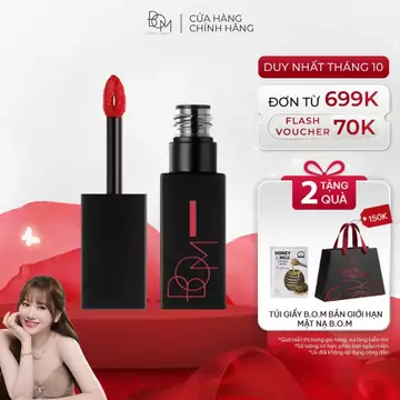 Son Kem Lì Nhẹ Môi B.O.M Matt Holic Tint 8.5g, Son Kem Lì Mềm Mịn Che Phủ Vân Môi, Bền Màu, Dưỡng Ẩm Môi