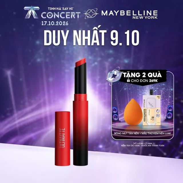 Son Lì Mịn Môi Siêu Nhẹ Cao Cấp Maybelline New York Color Sensational Ultimatte 1.7g