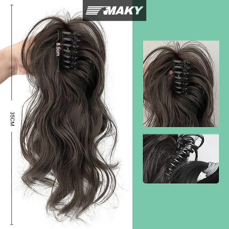 Newwellknownepic Tổng Hợp Móng Vuốt Kẹp Đuôi Ngựa Phần Mở Rộng Tóc Ngắn Xoăn Tự Nhiên Đuôi Giả Tóc Cho Nữ Đuôi Ngựa Tóc Đen VN