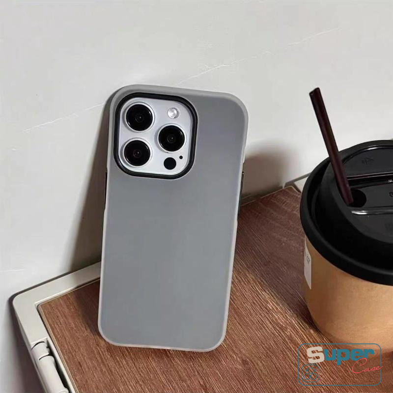 Ốp Lưng Tương Thích Cho IPhone 15 11 13 16 12 14 Pro Max 16 13 12 15 14 Pro 7Plus 14 7 16 6s 8 15 6 Plus XR X XS Đơn Giản Dễ Thương Thời Trang Màu Kẹo Silicon Mới 2 in1 Mềm Mại Bao da