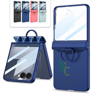 Bản lề từ tính Full Ring Holder Stand Case Case cho Samsung Galaxy Z Flip 7 6 5 Vỏ màn hình kính