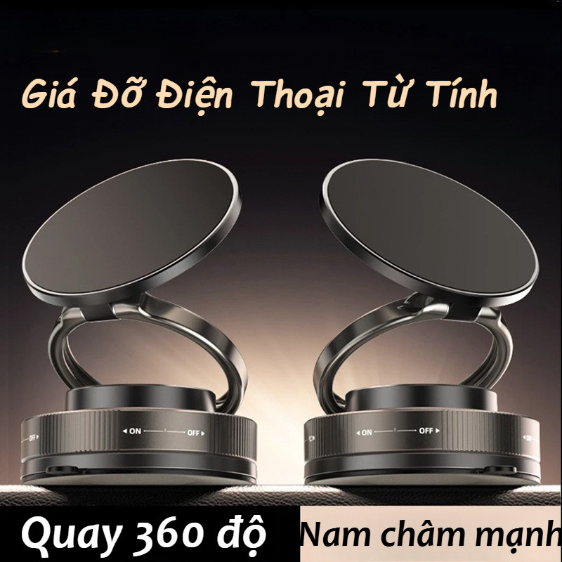 Giá đỡ điện thoại ô tô hút chân không từ tính xoay 360 °,Có thể điều chỉnh linh hoạt