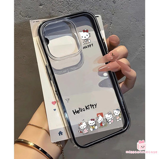 Ốp Lưng Cho Iphone 15 14 13 17 11 16 12 Pro Max Air XS XR X Max 14 16 15 Plus Hoạt Hình Dễ Thương Happy HelloKitty Sang Trọng 2 Trong 1 Ốp Lưng