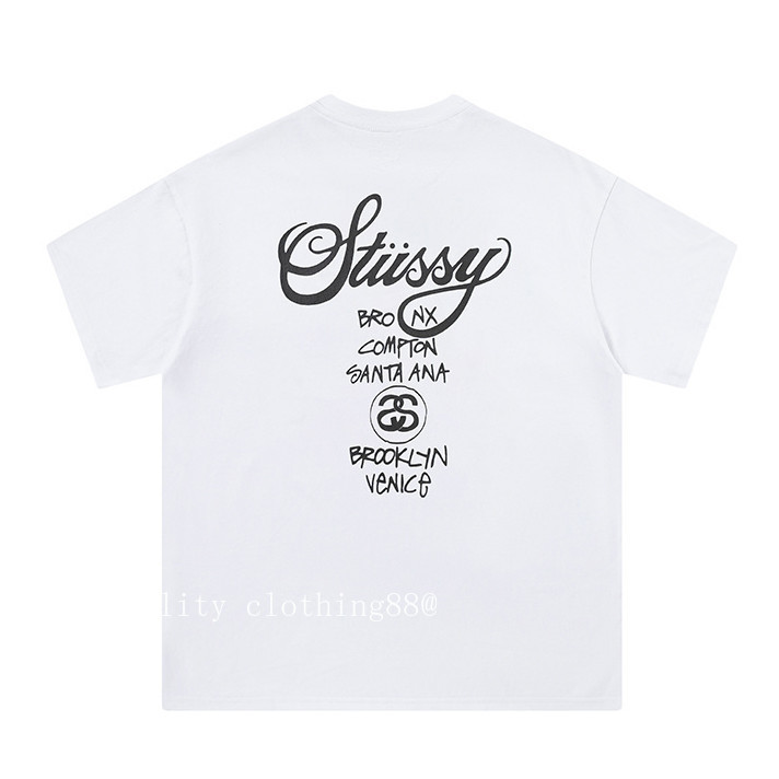 Áo thun tay ngắn chất lượng cao phiên bản loose, cổ tròn, thiết kế classic world tour với hình in đẹp mắt