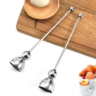 [Flyingfishla] 1 Cái Dụng cụ bóc vỏ trứng luộc bằng thép không gỉ Dụng cụ mở trứng thô Dụng cụ nhà bếp
