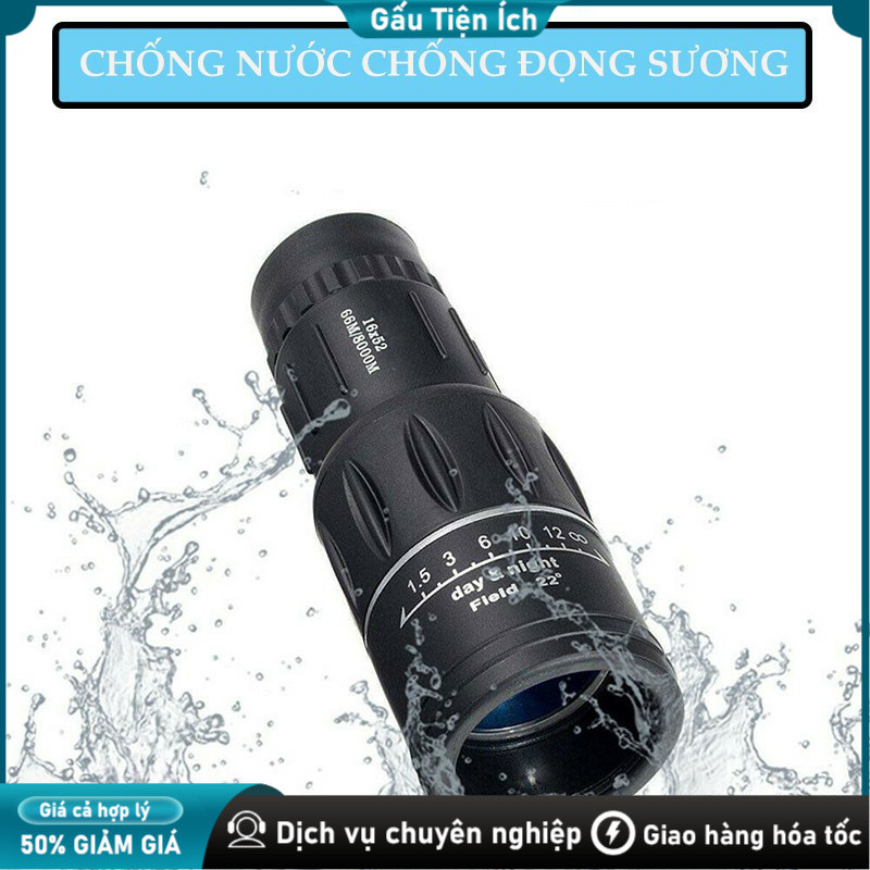 Kính thiên văn một mắt độ phân giải cao - Zoom quang 16x, hình ảnh rõ nét màu sắc chân thực