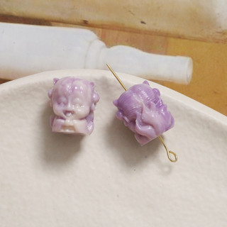 Vỏ bột hạt màu mờ dễ thương, phong cách đục lỗ cho DIY handmade trang sức nữ