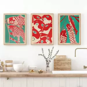 Dễ Thương Nhật Bản Thực Phẩm Pop Art Latte Lucky Cat Matcha Retro Poster Canvas Tranh Cửa Hàng Nhà Bếp Trang Trí Nhà Quà Tặng Không Khung