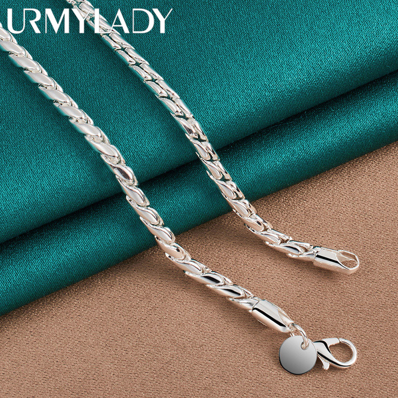 URMYLADY Dây Chuyền Bạc 925 Mịn 4mm, Phù Hợp Unisex