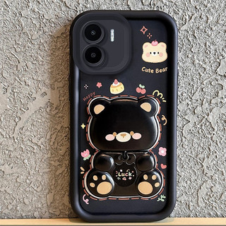 Ốp Lưng Cho Redmi A1 2022 4G REDMI A2 REDMI A1 REDMI A2 PLUS Vỏ Điện Thoại Vỏ Mềm Silicon Chống Sốc Thiết Kế Mới Thẩm Mỹ Gương Xoay Gấu Dễ Thương Có Giá Đỡ JTXXZJ01