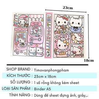 Sổ Đựng Card Mèohe Binder A5 Album Rỗng Hoạ Tiết Hoạt Hình Đựng Ảnh Bo Góc Thần Tượng Timo VPBL26