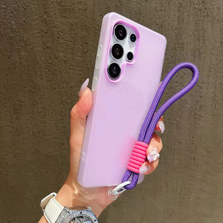 2in1 Có Dây Đeo Cổ Tay Jelly Ốp Lưng Điện Thoại Samsung Galaxy A07 A17 A56 A36 A26 A16 A06 A55 A35 A25 A15 4G 5G Vỏ Chắc Chắn