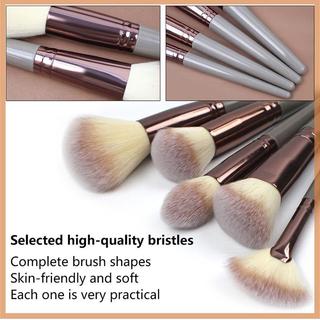 [savemoneyeveryday] 7 / 15 Chiếc Mỹ Phẩm Cọ Trang Điểm Phấn Mắt Kem Nền Đường Viền Blusher Nâu Dụng Cụ Làm Đẹp Cho Nữ [vn]