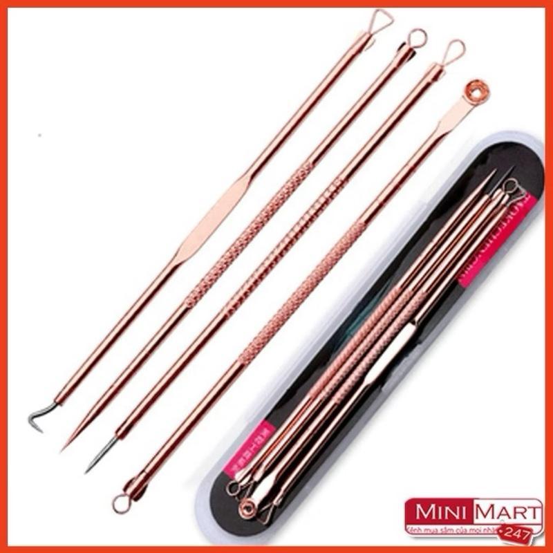 Bộ lặn mụn 4 cây 8 đầu cao cấp  thép không rỉ an toàn tiện dụng lặn hầu hết các loại mụn ..