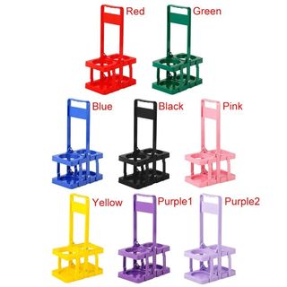 MEGOCE 1 Cái Giá Đựng Bia, 2 Lỗ Thanh Đồ Uống Hiển Thị Hộp Đựng Bia, Giá Đựng Đồ Uống Có Thể Tái Sử Dụng Bằng Nhựa Bền Có Thể Gập Lại