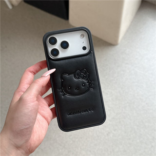 Ốp điện thoại in nổi 3D Kuromi Kitty hoạt hình dễ thương cho iPhone 17 16 15 13 14 Pro Max 17Promax
