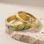 Vòng tay Cloisonne tráng men DONOVANQQ, Vòng tay hoa mạ cổ điển đầy màu sắc, Hợp kim kẽm mới Phong cách dân tộc Dainty Kim cương giả khảm dầu nhúng còng nữ
