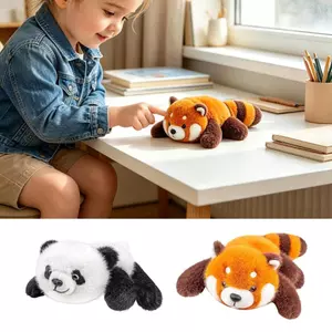 Đồ chơi sang trọng gấu trúc và gấu trúc dễ thương có tư thế nằm xuống Gối thân thiện với da dễ thương Hình có thể được sử dụng làm trang trí ghế sofa phòng ngủ sonlekvn